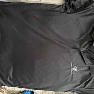 Black Polo Shirt with Embroidered Logo